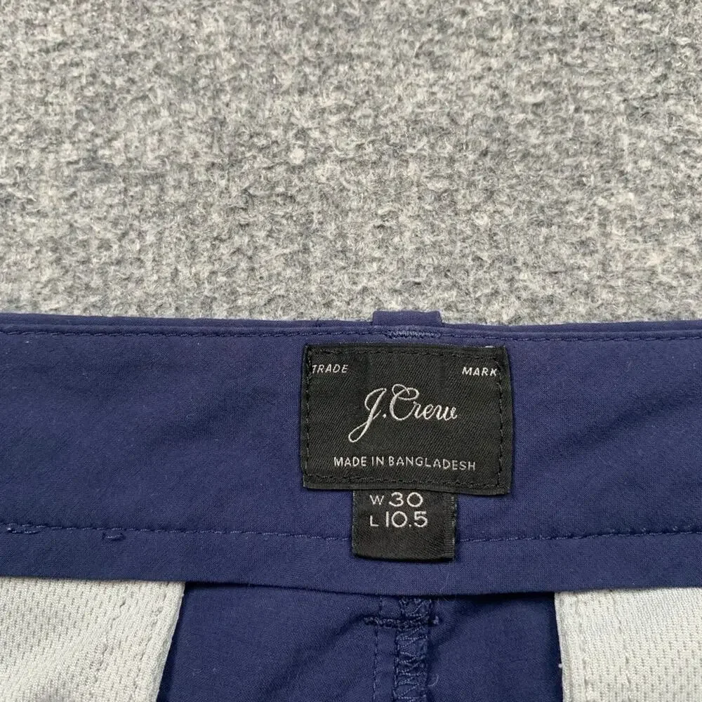 J Crew Shorts Mens 30 Navy Nylon Stretch Tech 10.5 Inch Stretch Flat Front Golf